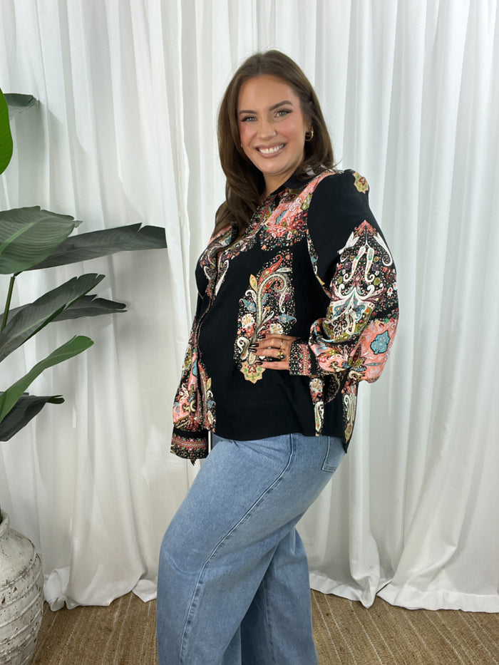 Solana Blouse- Black