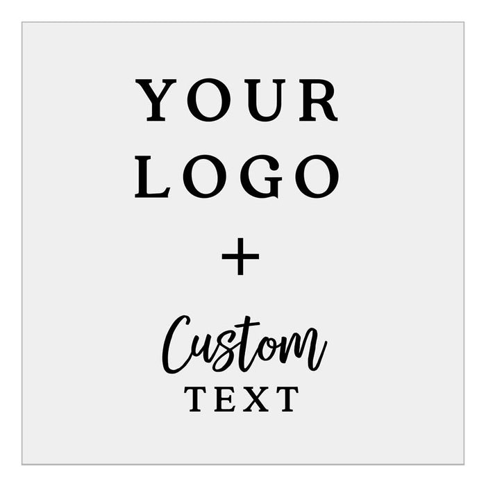 Square Clear Custom Logo + Text Sticker for Branding & Product Labeling - XOXOKristen