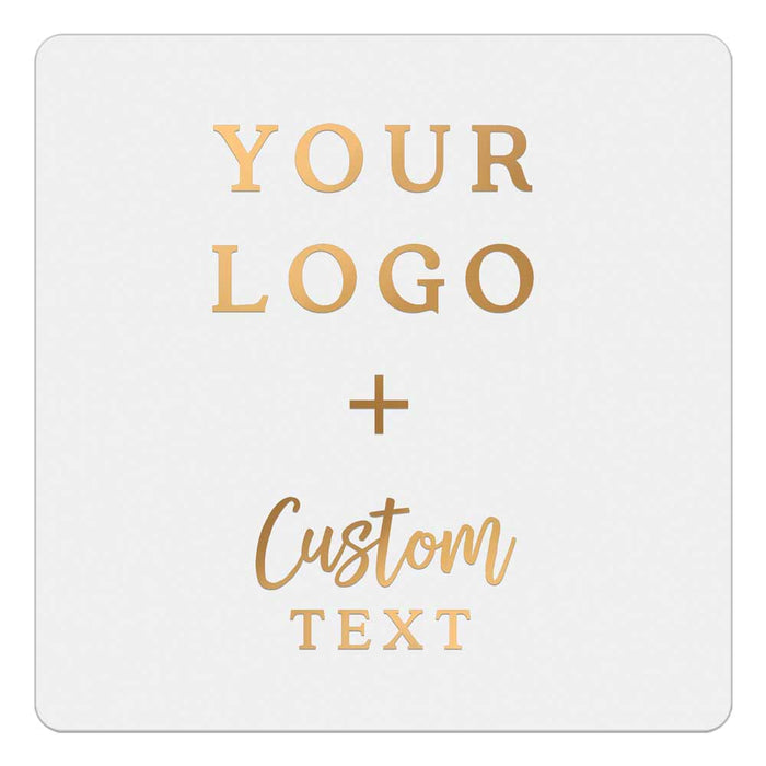 Square Clear Custom Logo + Text Sticker for Branding & Product Labeling - XOXOKristen