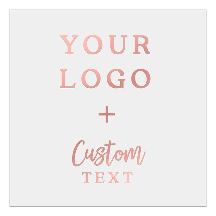 Square Clear Custom Logo + Text Sticker for Branding & Product Labeling - XOXOKristen