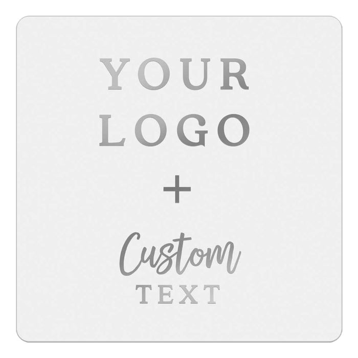 Square Clear Custom Logo + Text Sticker for Branding & Product Labeling - XOXOKristen