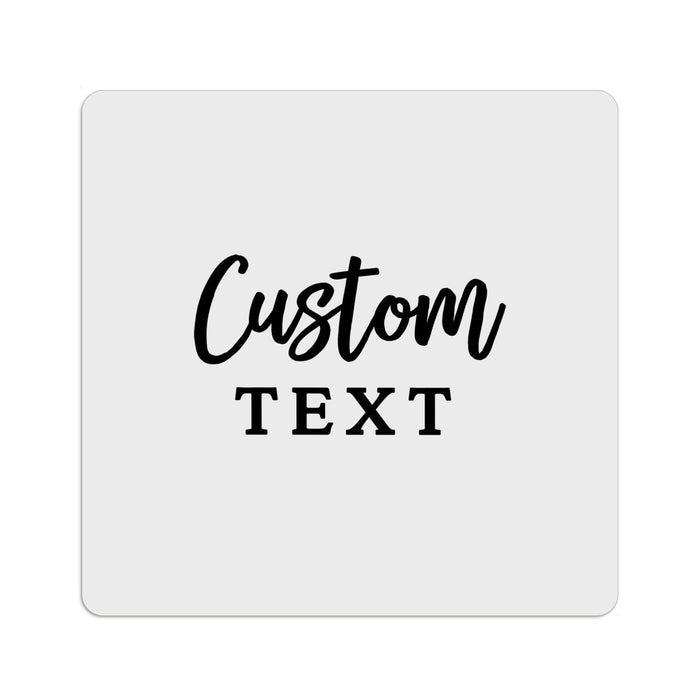 Square Clear Foiled Label with Custom Text