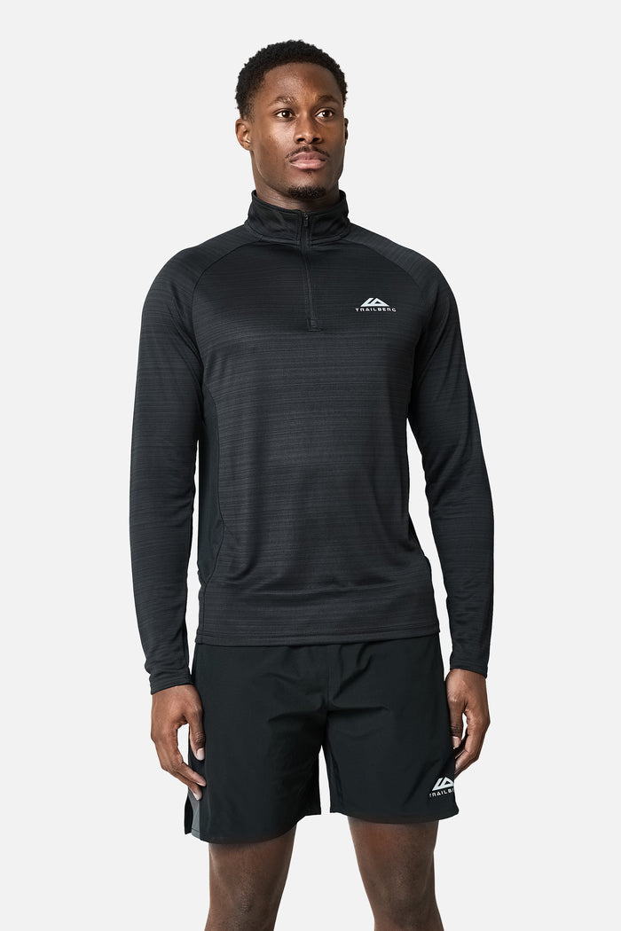 SS26 Cloud 1/4 Zip - Black/Volcano Grey
