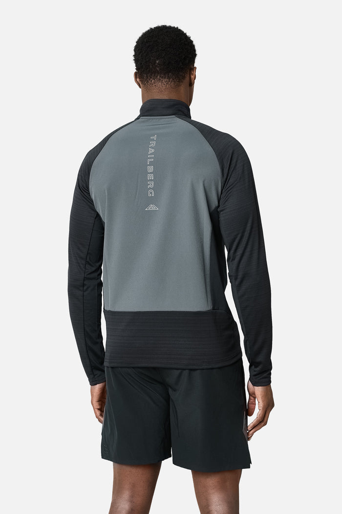 SS26 Cloud 1/4 Zip - Black/Volcano Grey