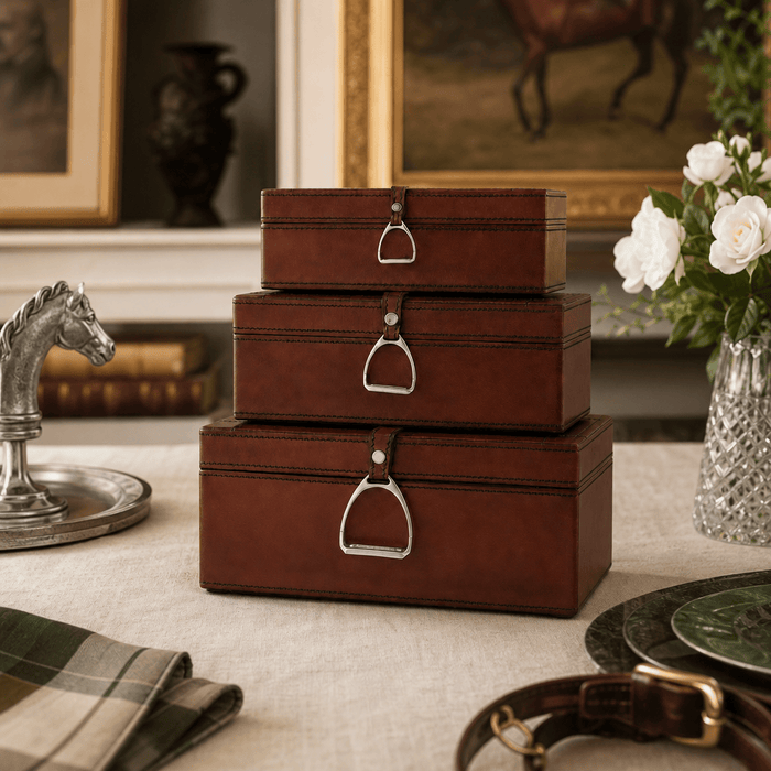 Stirrup Large Leather Box 5