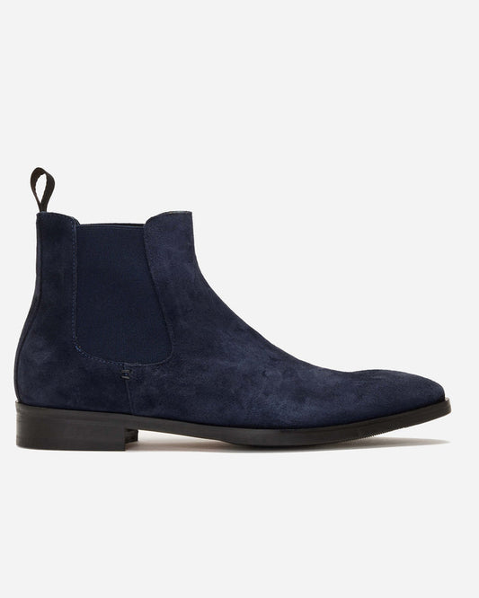 I Maschi Navy Suede Chelsea Boot - Men's Shoes at Menzclub