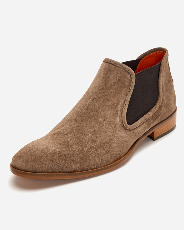 I Maschi Grey Suede Chelsea Boot - Men's Shoes at Menzclub