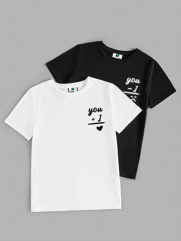 SXV  'you + i’ Printed Cool Aesthetic Oversized Baggy T-shirt