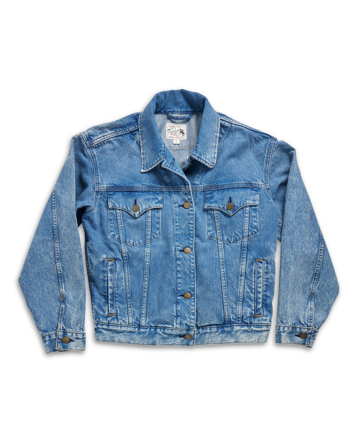 Tecovas Women's Denim Trucker Jacket in Medium Wash