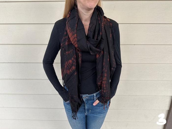 Tie dye scarf LG - MORE COLORS