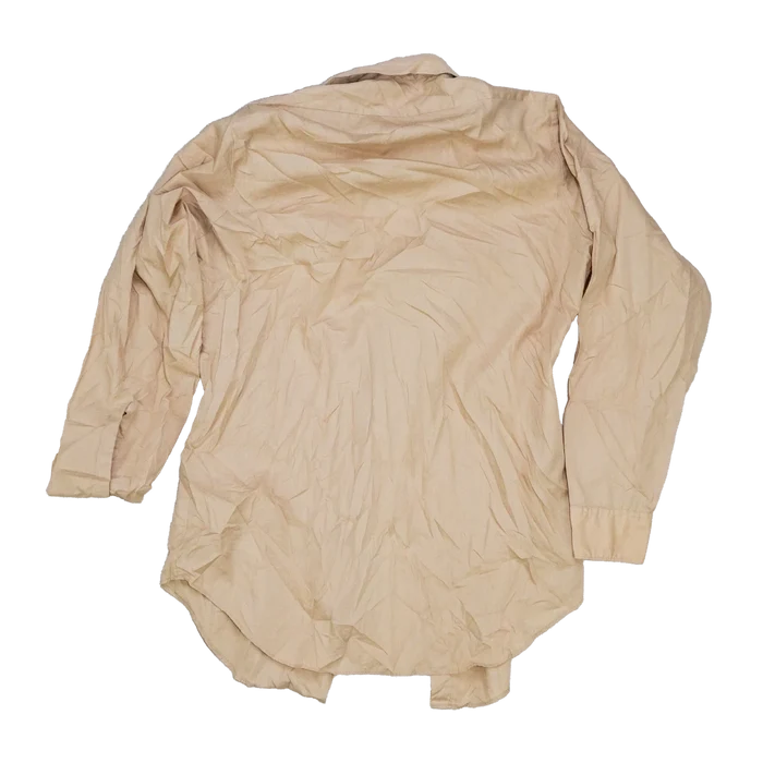 US Army 1950s Khaki Long Sleeve Service Shirt - 14x31, Small - US Army Surplus - Service Shirts