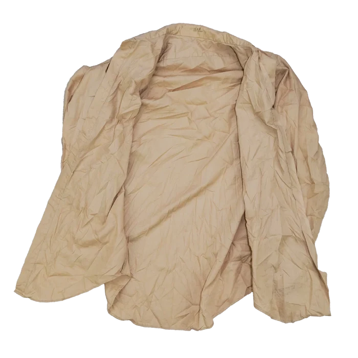 US Army 1950s Khaki Long Sleeve Service Shirt - 14x31, Small - US Army Surplus - Service Shirts