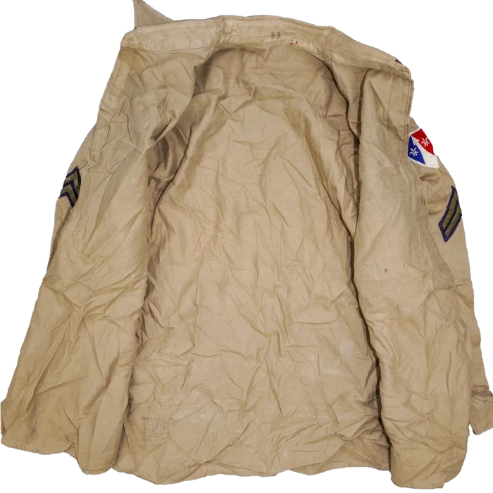 US Army 1950s Khaki Long Sleeve Shirt - Small - US Army Surplus - Service Shirts