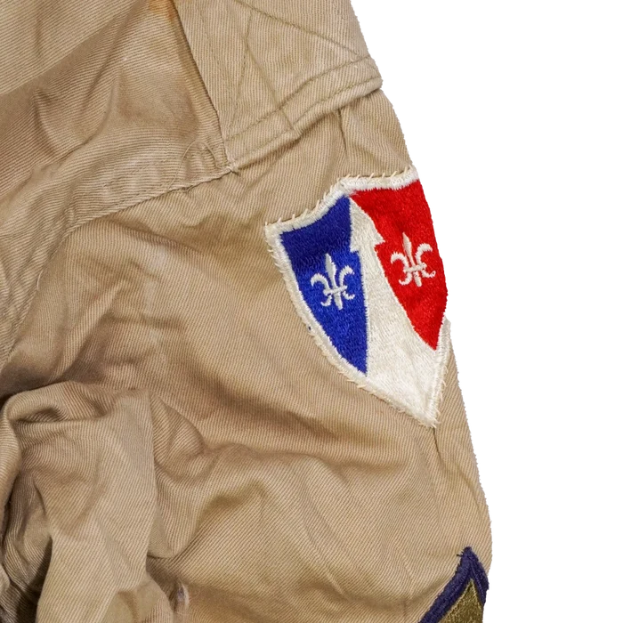 US Army 1950s Khaki Long Sleeve Shirt - Small - US Army Surplus - Service Shirts