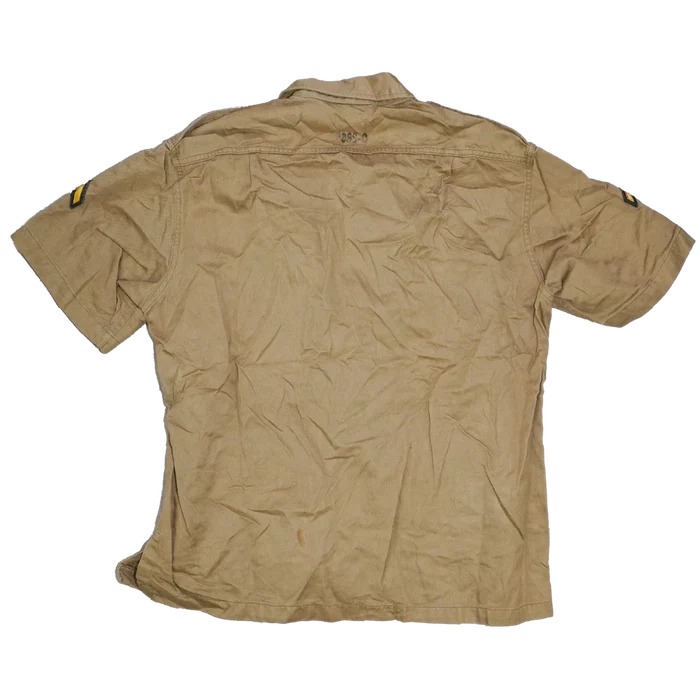 US Army 1950s Khaki Short Sleeve Shirt - Large - US Army Surplus - Service Shirts