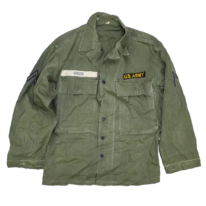 US Army Korean War Era P43 HBT Utility Shirt - 38R, Medium - US Army Surplus - Field Shirts