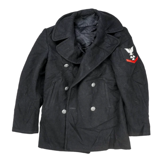 US Navy Wool Pea Coat - Small - US Navy Surplus - Great Coats