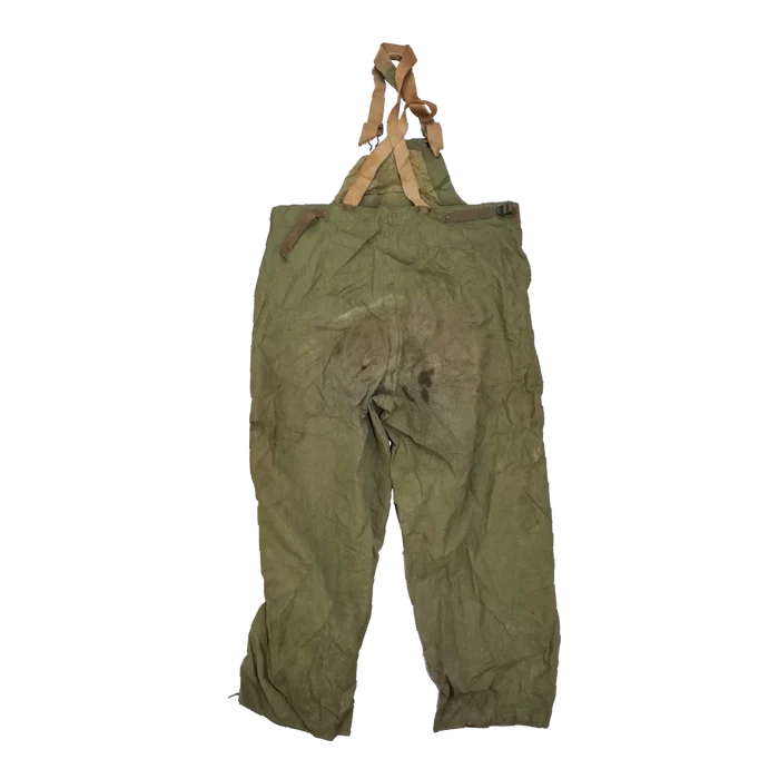 US Navy WW2 Waterproof Bib Overalls - Medium - US Navy Surplus - Overalls
