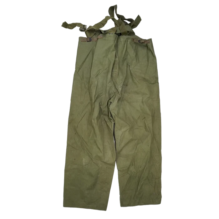 US Navy WW2 Waterproof Bib Overalls - Small - US Navy Surplus - Overalls