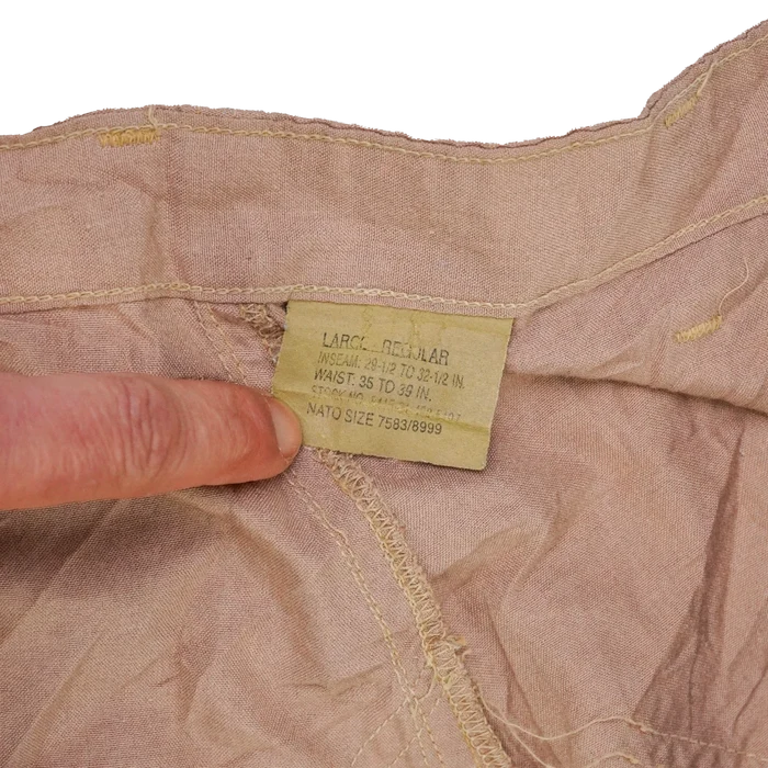USGI Aircrew Tan Combat Trousers - Large Regular - US Army Surplus - Combat Trousers