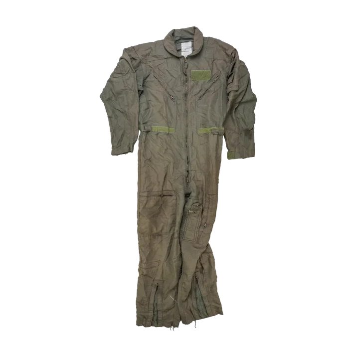 USGI CWU-27/P Olive Flyers Coveralls - 40R, Medium - US Army Surplus - Overalls