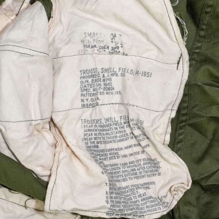USGI M-1951 Field Shell Trousers - Small Long - US Army Surplus - Combat Trousers