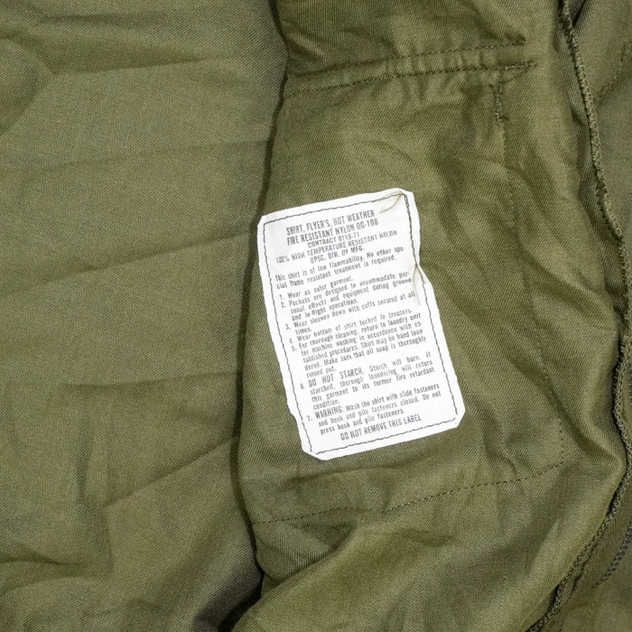 USGI Olive Drab Hot Weather Flyers Shirt - Small - US Army Surplus - Field Shirts