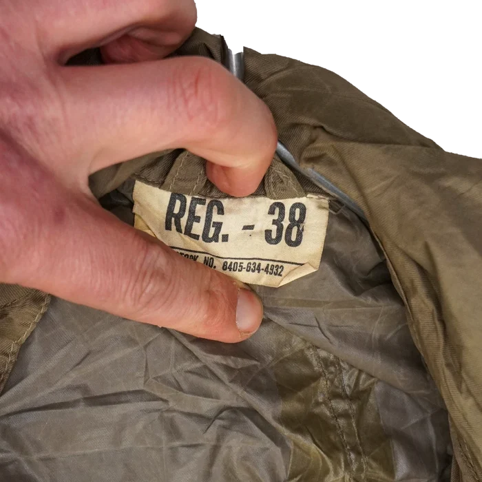 USGI Taupe Shade No. 179 Nylon Raincoat - 38R, Medium, Item 2 - US Army Surplus - Rain Jackets