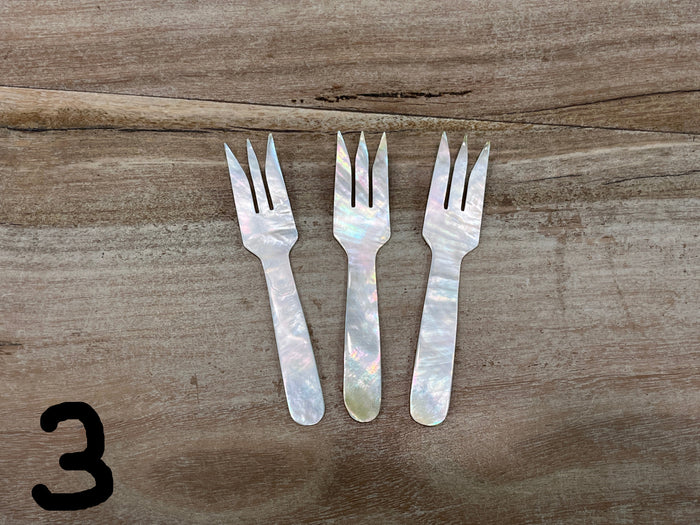 Utencil Sets of 3 - Mother of Pearl 4"