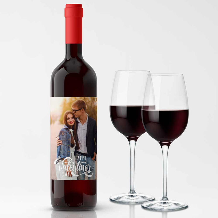 Valentine's Day Wine Label with Custom Photo - XOXOKristen