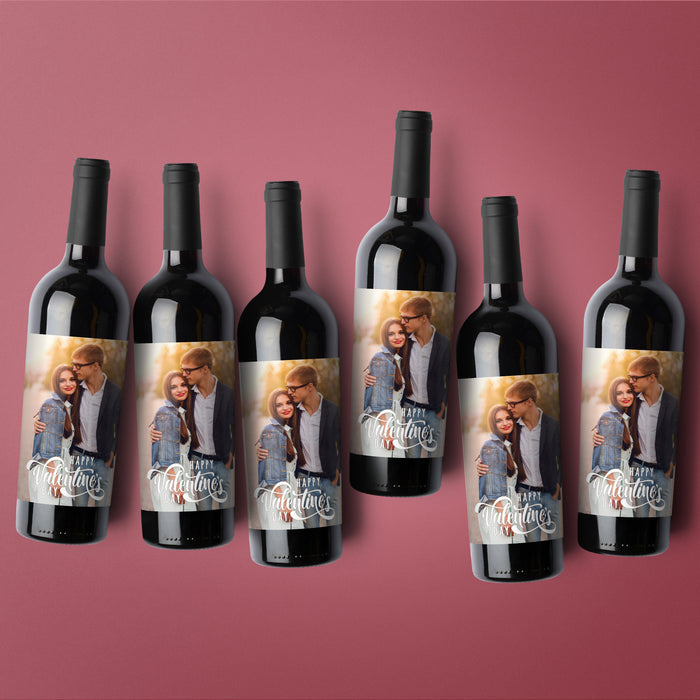 Valentine's Day Wine Label with Custom Photo