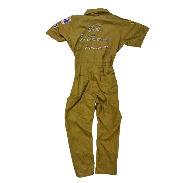 Vintage US Brown Patched Coveralls - Medium - Army & Outdoors - Overalls