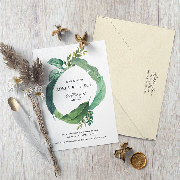 Wedding Greenery Invitation Suite - XOXOKristen