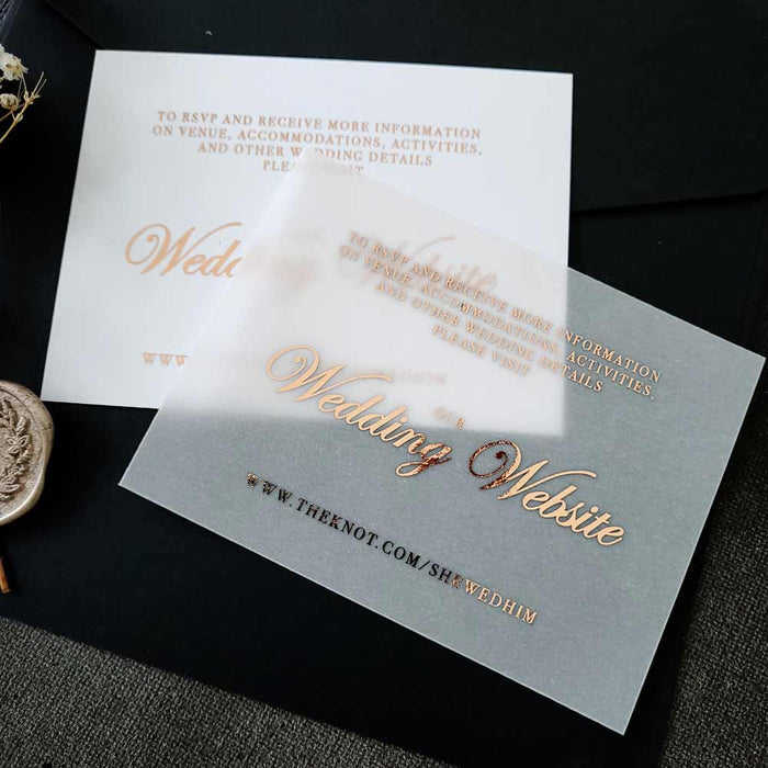Wedding Website Vellum Cards - XOXOKristen