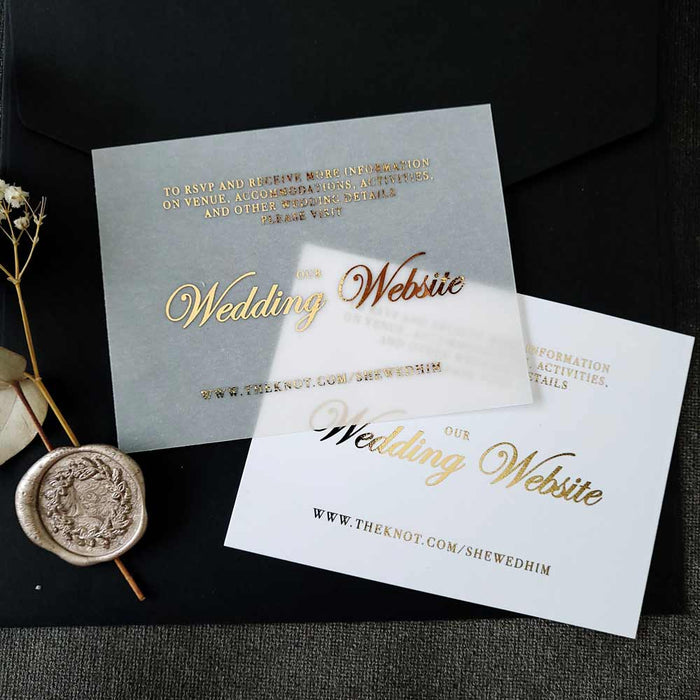 Wedding Website Vellum Cards - XOXOKristen