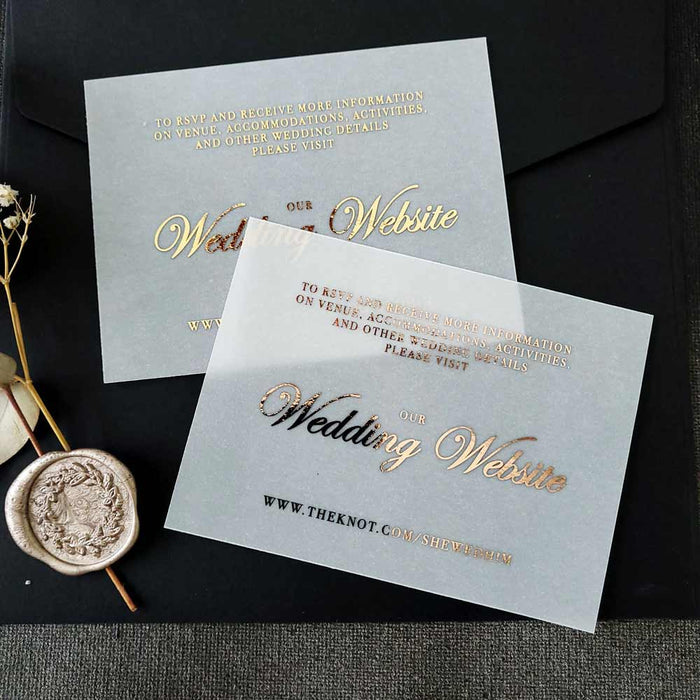 Wedding Website Vellum Cards - XOXOKristen