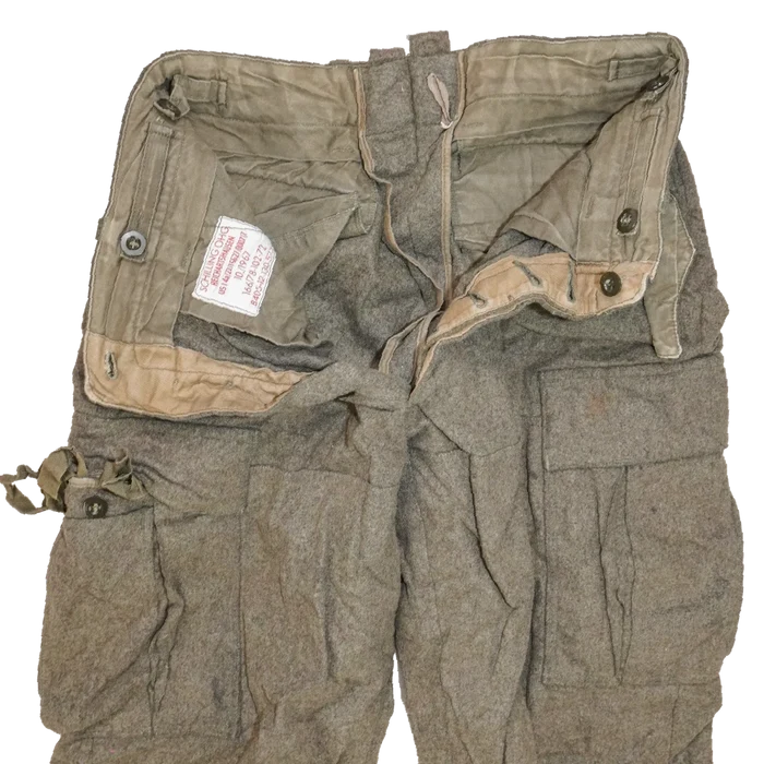 West German Wool Field Trousers - 166/78, Small - German Army Surplus - Combat Trousers