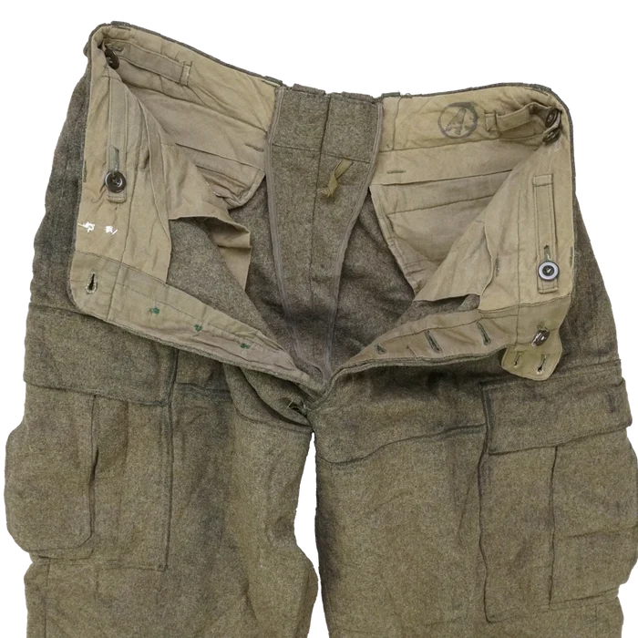West German Wool Field Trousers - 170/82, Medium - German Army Surplus - Combat Trousers