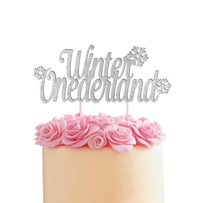 Winter Onederland Gold or Silver Cake Topper - XOXOKristen