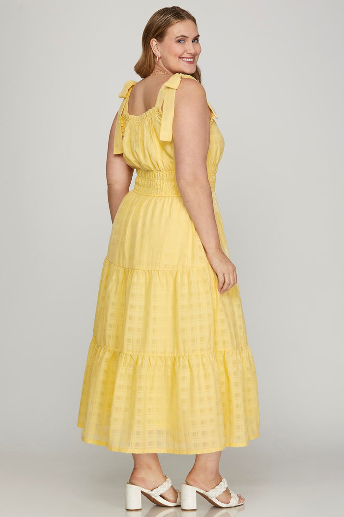 Works Like a Charm Dress Yellow - PLUS